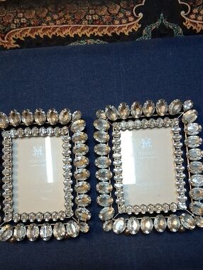 Madison Clear Crystal Embellished Photo Frames - Pair